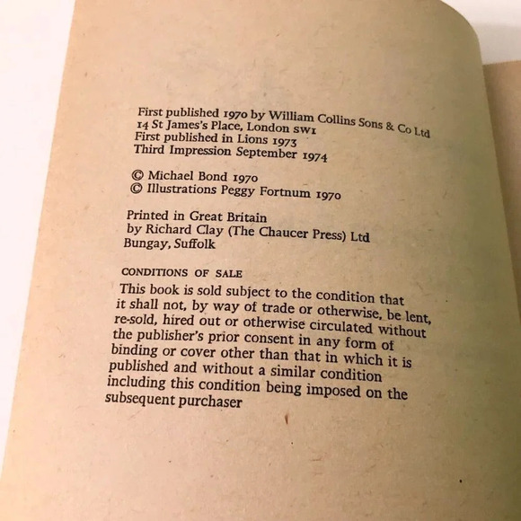 Vtg 1974 Paddington Bear  Takes The Air Armada Lion Book Paperback Michael Bond - Picture 10 of 16